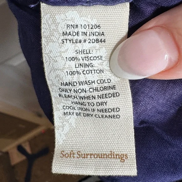 SOFT SURROUNDINGS Italian Dreams Tiered Maxi Dress Size L Floral Viscose‎ - Picture 6 of 7